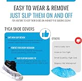 TYGA STORE 20 Pieces Waterproof Reusable Shoe Covers Heavy Duty Non-Slip White view 7