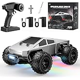 Winproper 1/16 Brushless Fast RC Cars for Adult, 35Mph High Speed Remote Control Car, Cyber RC Truck, 4x4 Monster Truck Toy, 2.4GHz Remote, All Terrain Off-Road Vehicle, Colorful LED Light, Kids Gift