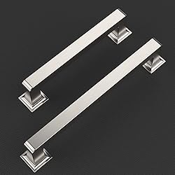 9BUILD 6 Pack 3 Inch Cabinet Handles Brushed Satin