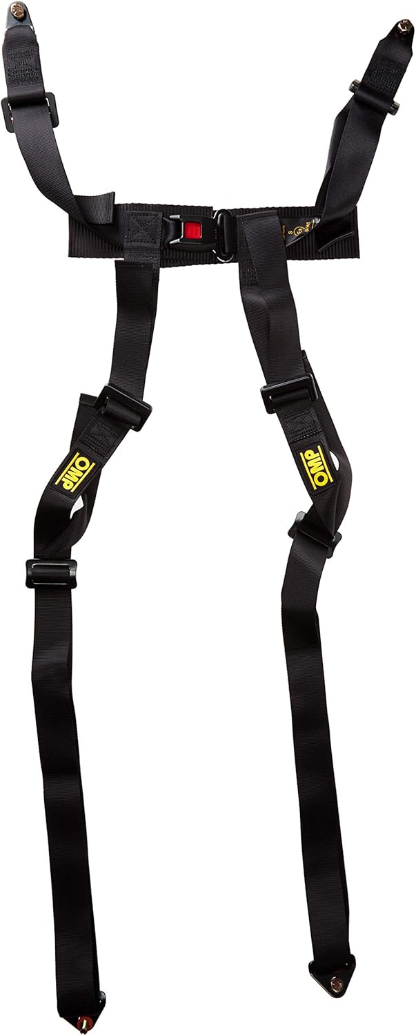 OMP (DA505071) Road 4 Racing Seat Belt Harness, Black, Seat Belts