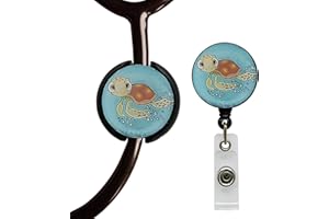 ROFLYER Stethoscope ID Tag Stethoscope Label Charm, Name tag, Medic, Nurse, Doctor, Vet, EMT Come with 1 Retaractable Badge Reel