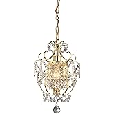 Warehouse of Tiffany RL4025GD Emily 1-Light Gold 11-inch Crystal Chandelier
