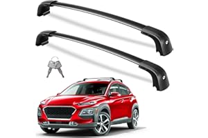 Wonderdriver Roof Rack Cross Bars 220lbs Compatible with 2018-2023 Hyundai Kona & Kona N & Kona Electric with Flush Side Rails,Heavy Duty Aluminum Lockable Roof Rails Crossbars Black Rooftop Luggage