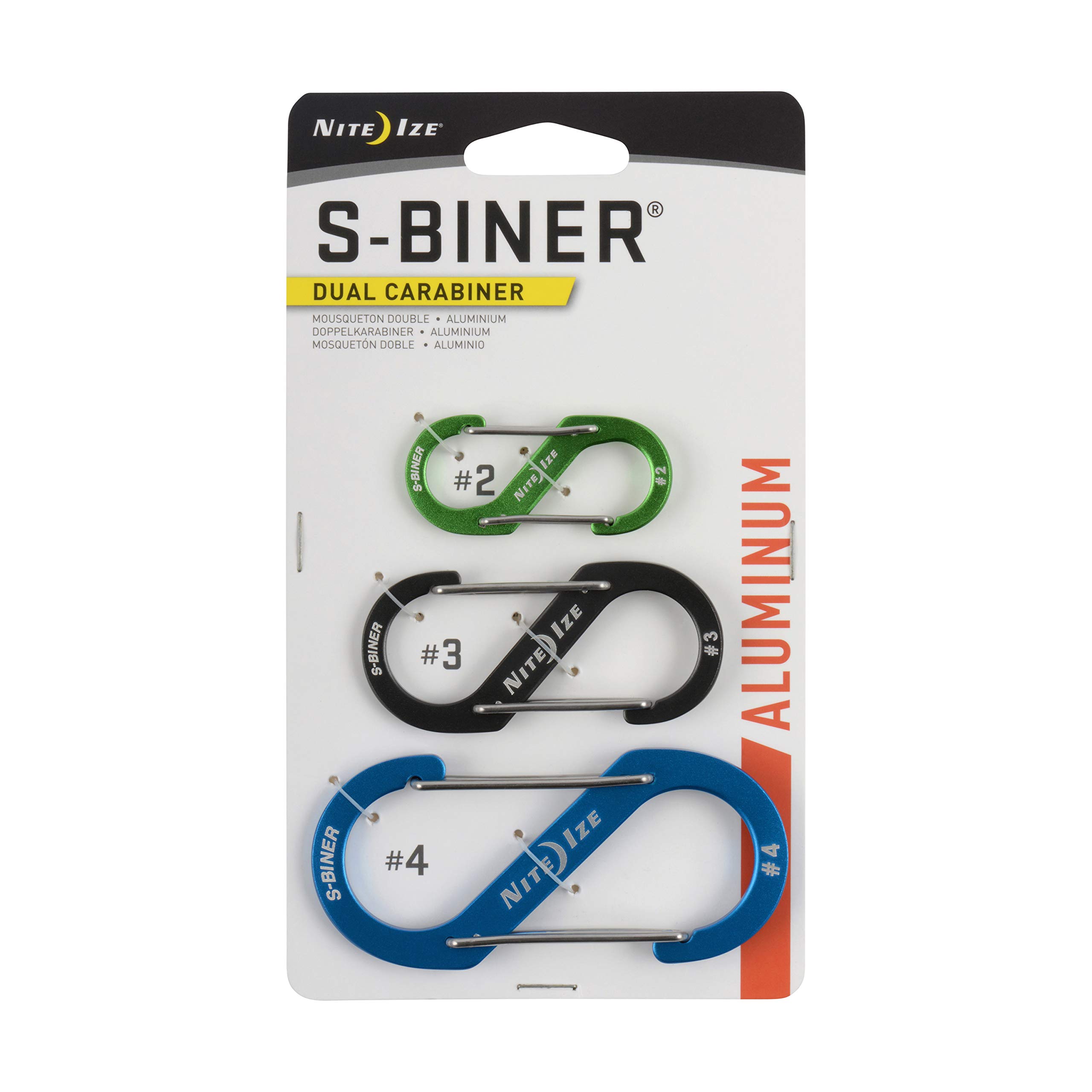 Nite Ize S-Biner Dual Carabiner Aluminum - 3 Pack S-Biner Dual Carabiner Aluminum - 3 Pack - Assorted, N/A
