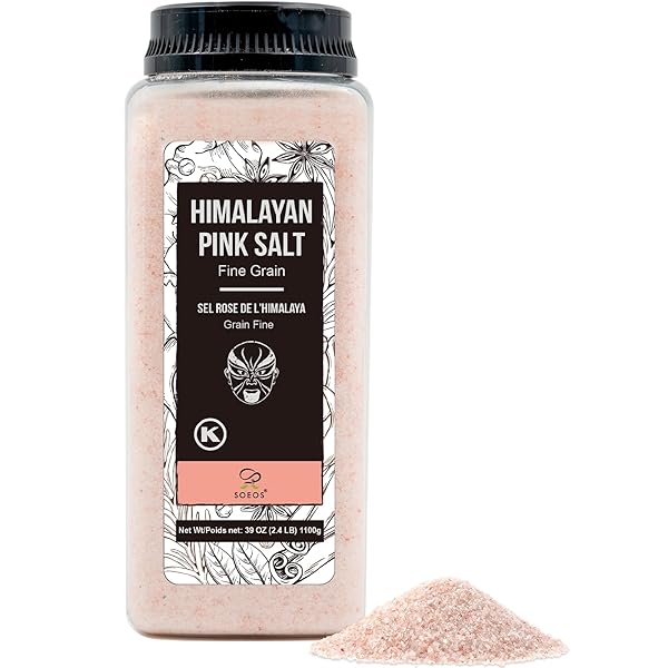 SOEOS HIMALAYAN PINK SALT, FINE GRAIN, 39OZ (2.4...