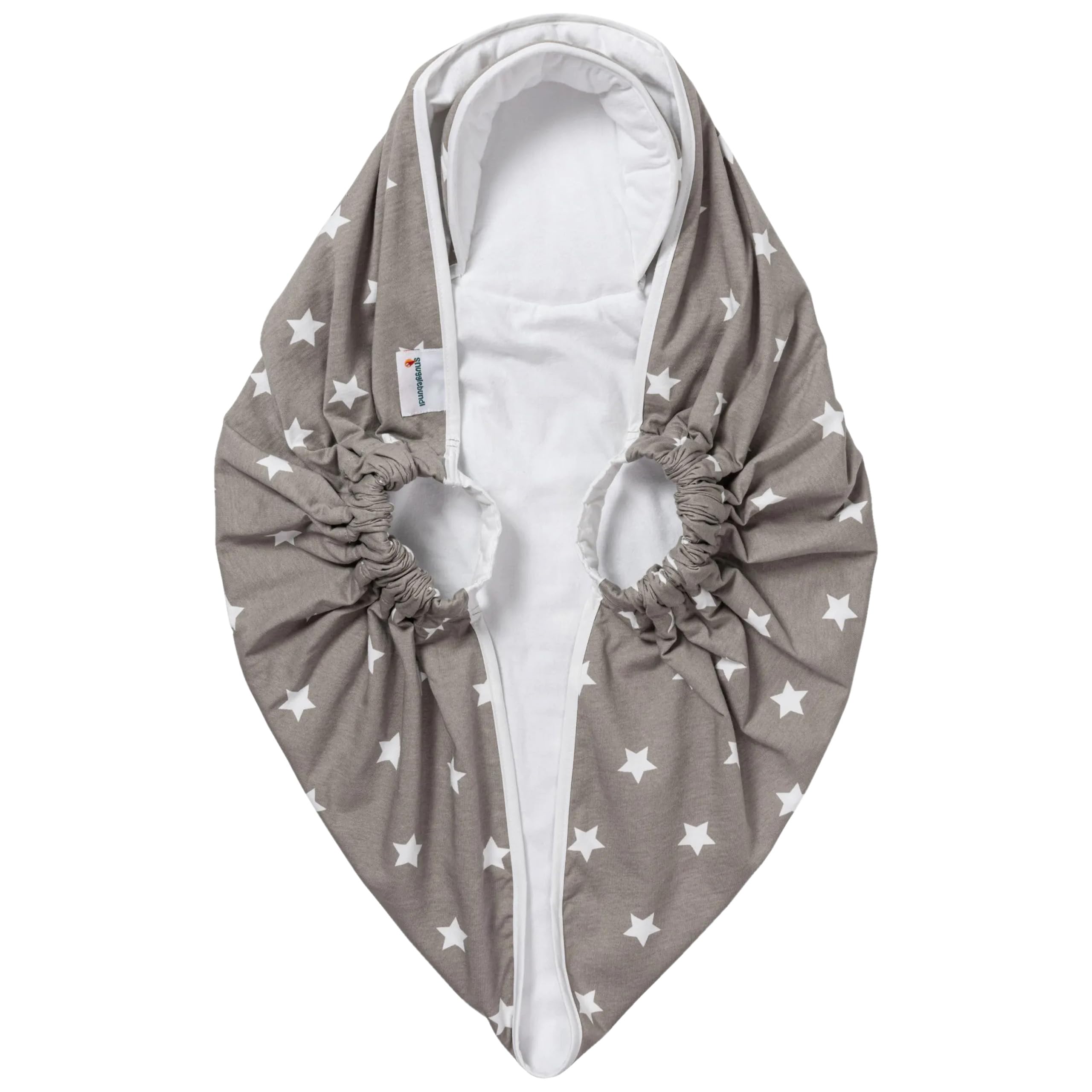 Snugglebundl The Baby Blanket with Handles, Grey Star