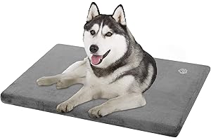 EMPSIGN Dog Bed Crate Pad Mattress Reversible (Cool & Warm), Orthopedic Dog Bed, Water Proof Linings, Removable Machine Washa