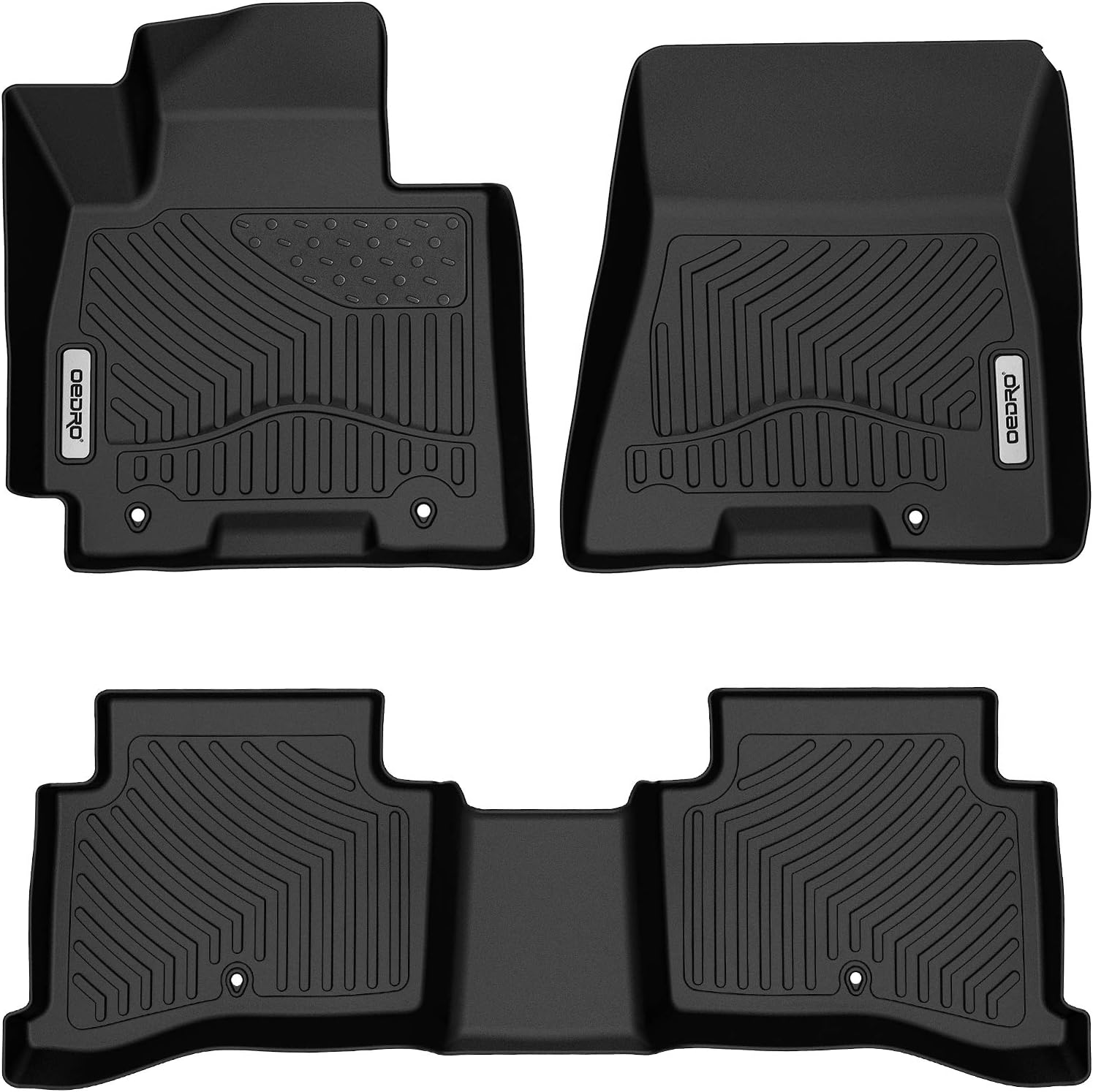 oEdRo Floor Mats Compatible for 20162018 Hyundai Tucson, Unique Black TPE All