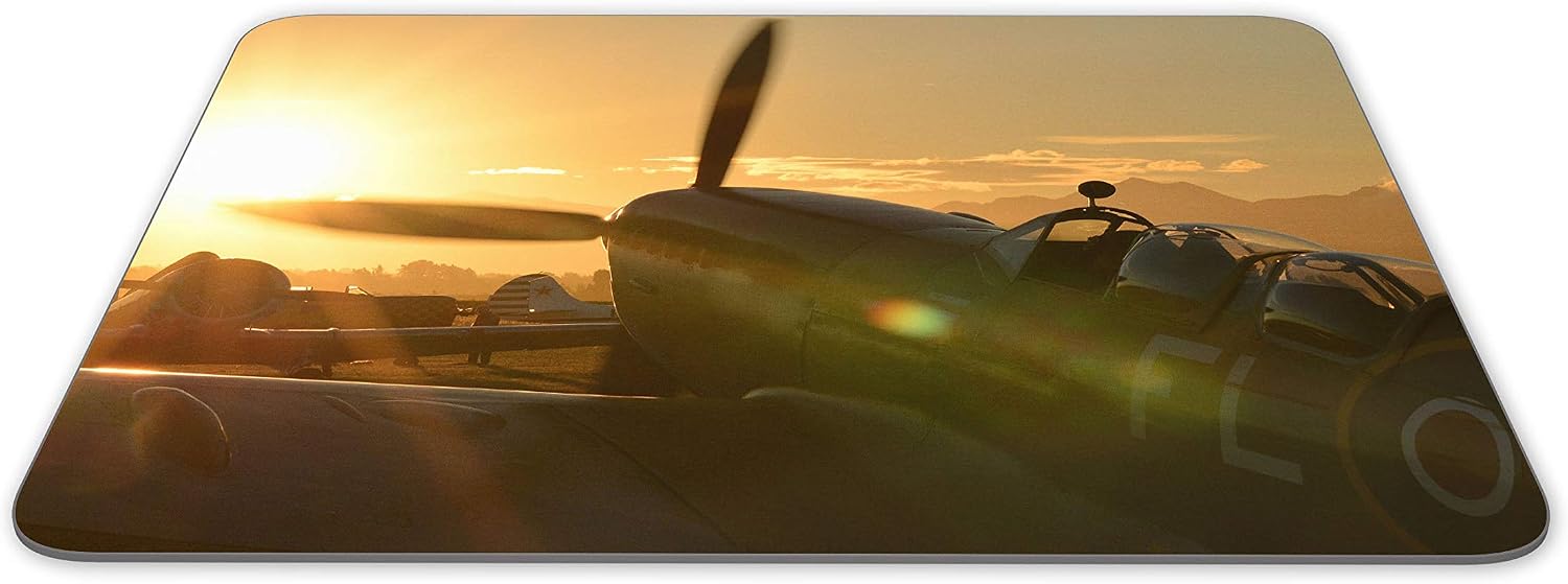 Super-Marine Spitfire RAF Battle Of Britain Mouse Mat Pad - Computer Gift #14519 - Image 3