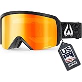 Wildhorn Cristo Ski Goggles Men Women 100% UV Anti-Fog OTG Snowboard Goggles- US Ski Team Official Supplier- Snow Goggles