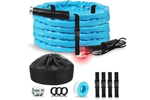 OEBLD Heated Water Hose for Rv (30ft L x 5/8"ID) 4.0 Upgraded Function with Energy Saving Thermostat to Keep Drinking Water Running in down to -45℉, Designed for RV Campers,with Storage Bag, Anti-Freeze