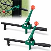 LEIFIDE 2 Pcs Chain Link Fence Stretcher Tool Ratcheting Wire Tightener Puller for Woven Wire Fence 1.7''-9'' Tension Range Hooked Groove One-Hand Operation (16.5 Inch,Green)