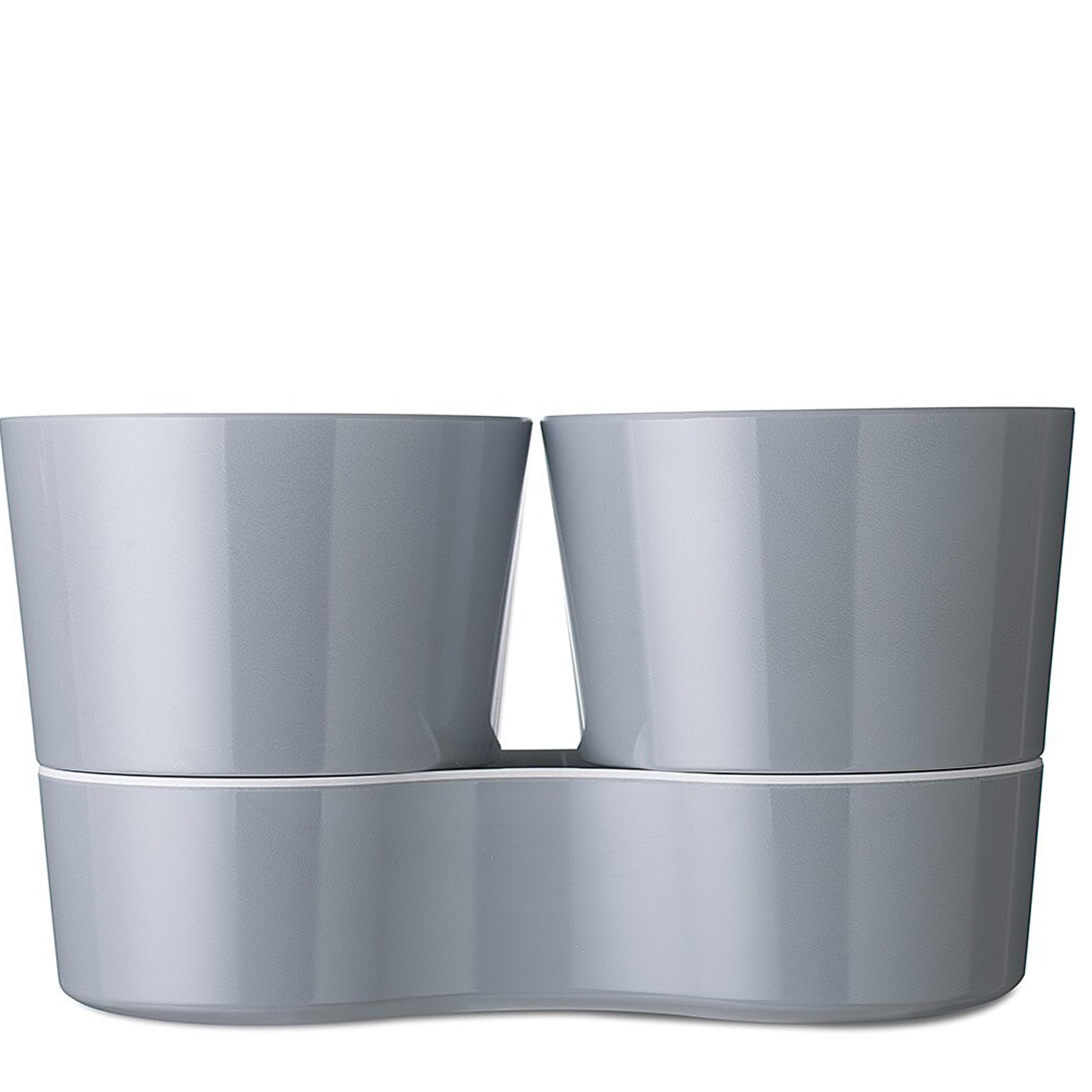 Mepal – Fresh Herbs Jar Twin - Storage Jars for Fresh Herbs in the Kitchen - Smart Jar for Kitchen Plants & Herbs - Herb Preserver - Keeping Aromatic Herbs Fresh – Grey — image 1