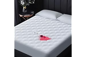 BOSANE 100% Waterproof Queen Mattress Protector with 1.5X Thicker Filler, 3D Quilted Machine Washable Mattress Pad, Quiet Fitted Breathable Hypoallergenic Mattress Cover Vinyl-Free, Deep Pocket Fit 8-21''