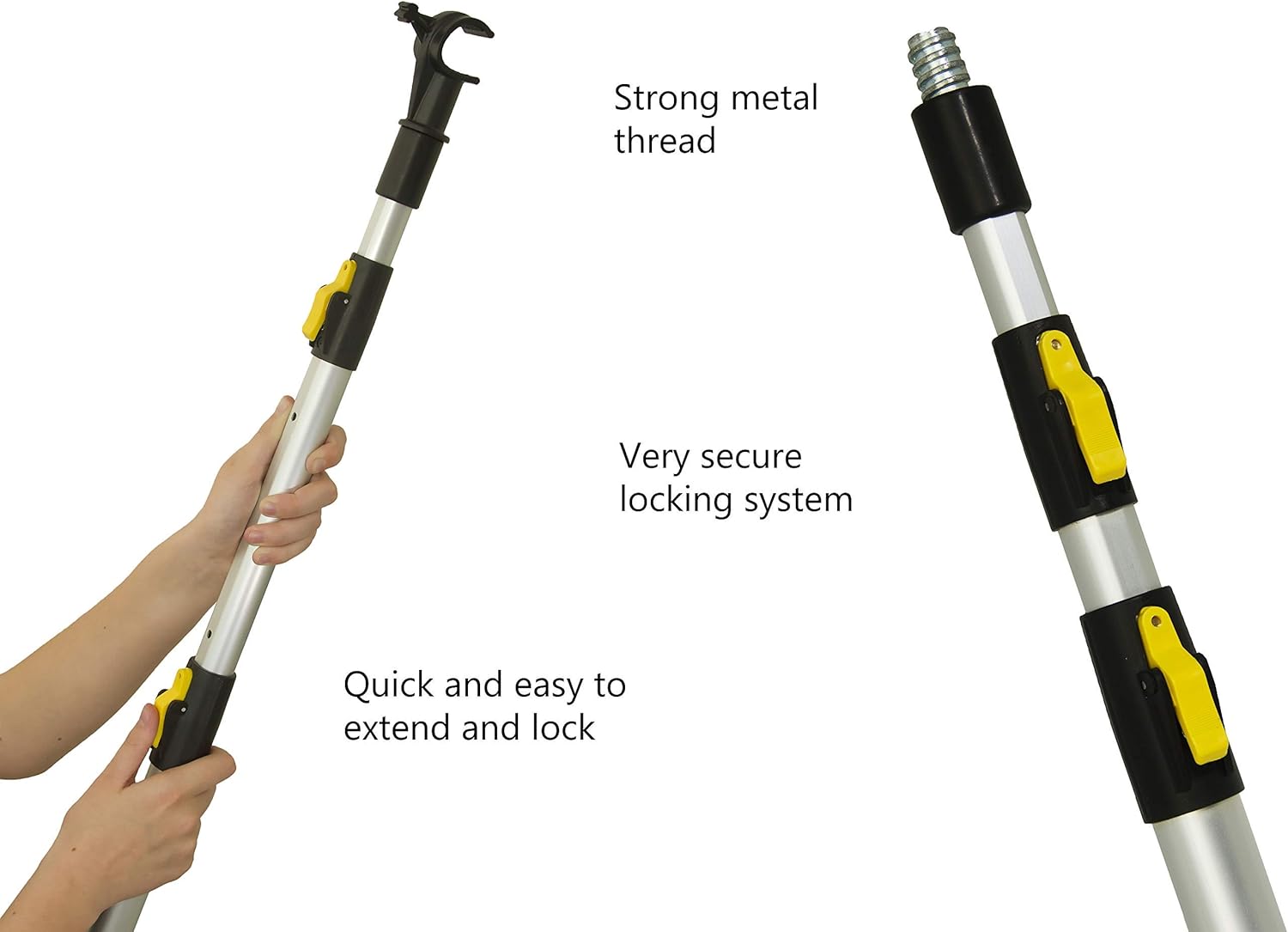 Winhux Barra De Control De Ventanas Mecanismo Sistema De Varilla Telescopica De Apertura De Ventanas Y Estores De Techo Palo Para Abrir Ventanas Altas Velux 1 3 A 3 0m Plateado Amazon Es Hogar
