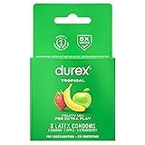 Condoms, Lubricated Latex, Durex Tropical Flavors