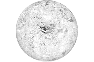uxcell 50mm/2" Crystal Sphere Ball Ice Cracked Glass Solid Decorative Sphere Crystal Ball Prop Ornament for Feng Shui Divination Fortune Telling Tabletop Fountain Decoration, Clear