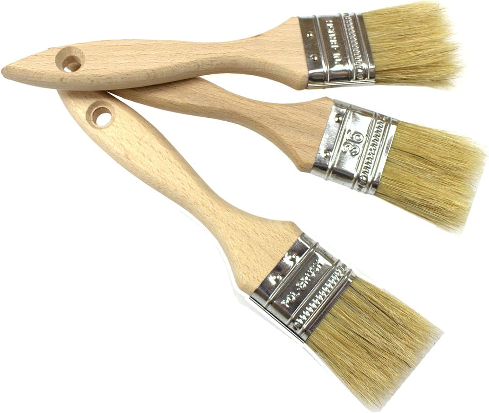POL-BRUSH 36mm Flat Paint Brush Set - Professional Wall Ceiling Fence Decking