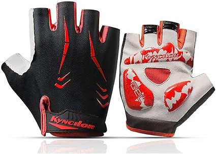 red mtb gloves