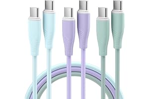Bkayp iPhone 15 Charger Cable 3 Pack 6 FT 60 W USB C Charger Cable USB C Cable Compatible with iPhone 15/15 Pro/15 Plus/15 Pro Max iPad Mini Pro Air MacBook Air Pro Switch Pixel LG and More