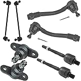 TRQ Front Steering & Suspension Kit Ball Joint Sway Bar Stabilizer Link Tie Rod Compatible with 2006-2011 Hyundai Accent