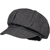 ILUFAM Women’s Denim Newsboy Cap Visor Beret Hat Cabbie Cap
