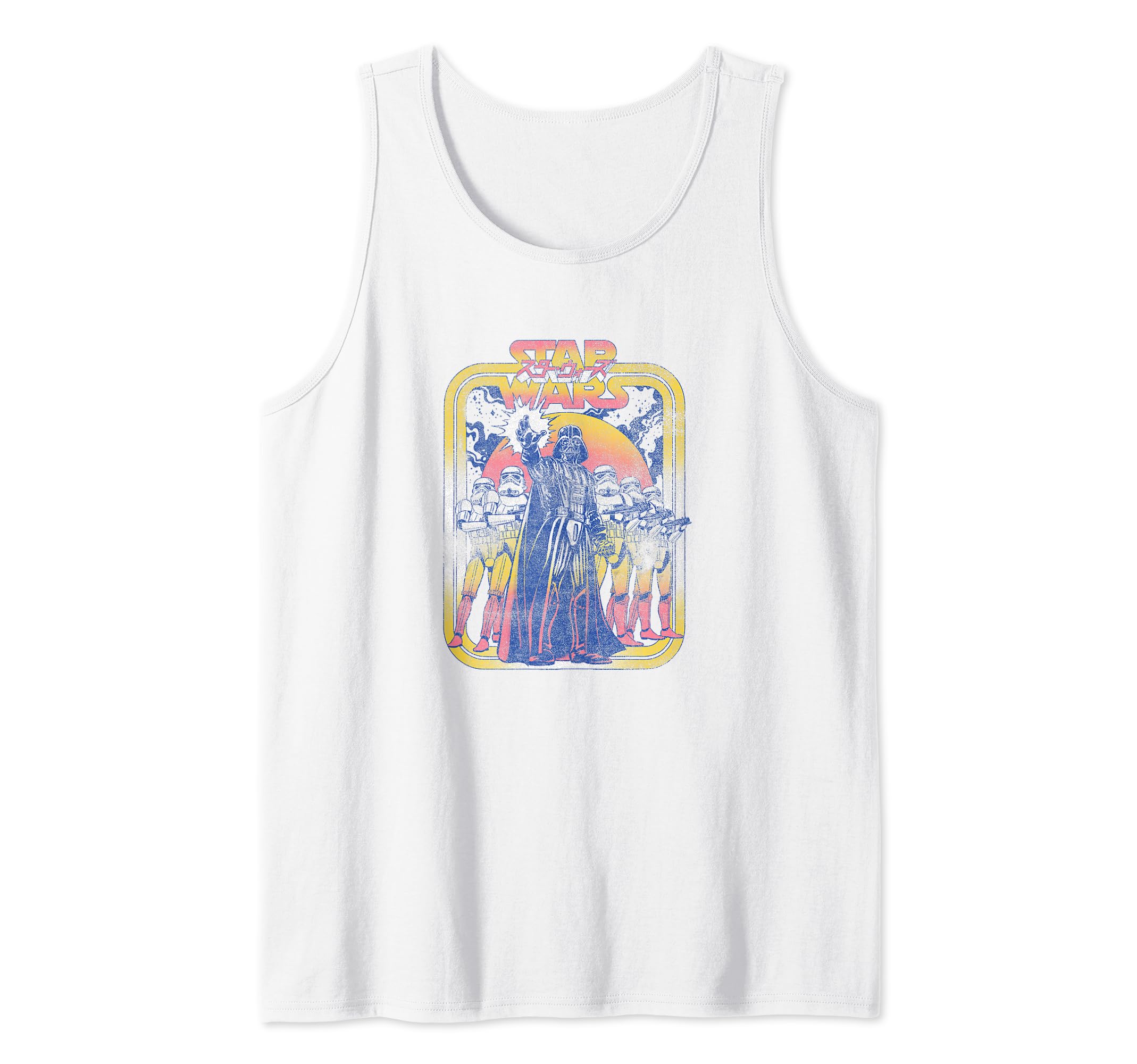 Star Wars Darth Vadar Storm Troopers Vintage Pop Cover Tank Top