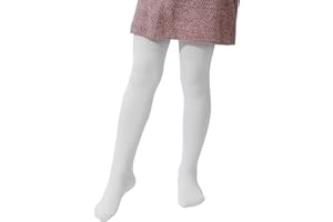 Paralinda Girls' Cotton Tights - Toddler Cable Knit Footed Tights for Baby Girls