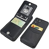 KIHUWEY Compatible with Samsung Galaxy S23 Case Wallet with Credit Card Holder, Flip Premium Leather Magnetic Clasp Kickstand Heavy Duty Protective Cover for Samsung Galaxy S23 6.1" (Black)