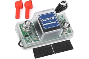 Drieaco Battery Isolator 12V, Universal Smart Dual Battery Isolator Kit Fit for UTV ATV RV Car Motorcycle Boat Golf Cart Can-Am Polaris Jeep Truck Tractor Accessories, Not Fit Lithium Batteries