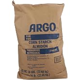 Argo Corn Starch 50 Pound Bulk Bag | Natural Gluten-Free Thickener for Baking, Cooking &amp; Frying
