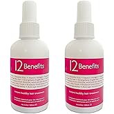 12 Benefits Instant Healthy Hair Treatment, Leave-In Conditioning, Smoothes Frizz, Strengthens & Repairs, Heat Protection Spray, 6 Fl Oz (Pack of 2)