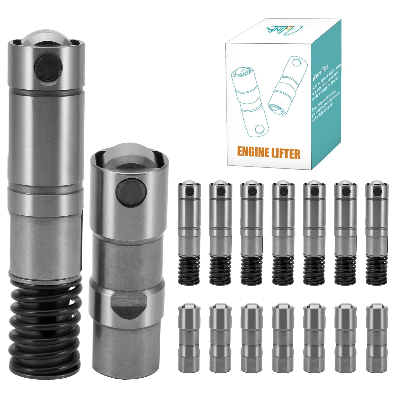 Photo 1 of AULINK (OEM Parts) 16Pcs Active Fuel Management Valve Hydraulic Roller Lifters Compatible with GMC Cadillac Chevy Buick Pontiac 4.3L 5.3L 6.0L 6.2L, Replace 12569256 12645725 12680871 12571595