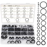 Romeda O Ring Kit 1050 PCS, O Ring Assortment Kit 21 Size, Metric Nitrile Rubber O Rings for Car Auto Vehicle Repair Faucet Plumbing Air or Gas Sealing Connections Resist Oil and Heat