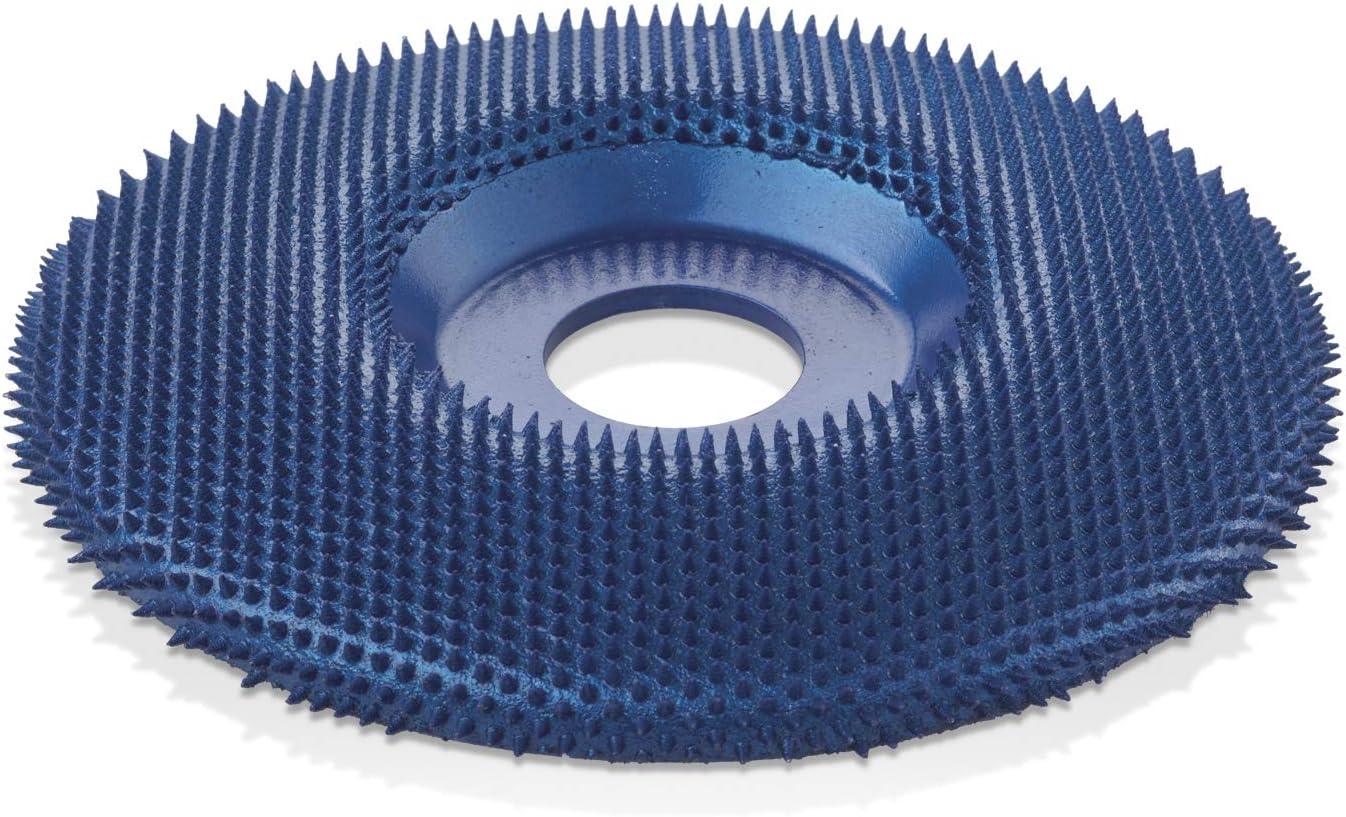 Kutzall Extreme Shaping Disc - Coarse, 4-1/2" (114.3mm) Diameter X 7/8" (22.2mm) Bore - Woodworking Angle Grinder Attachment for DeWalt, Bosch, Milwaukee, Makita. Abrasive Tungsten Carbide, SD412X90 - - 