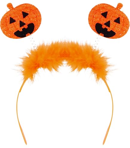 Serre-tête Citrouille Halloween - Orange Brillant - Taille Unique Pour Femmes, Hommes, Ados - 7