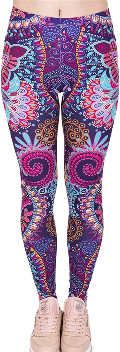 TamskytWomen's Full Length Yoga Leggings Fitness Running Pilates Tights Gym Skinny Pants 8/10 / 12 Stretchy
