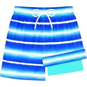 Olreco Boys Swim Trunks with Compression Liner Quick Dry Kids Bathing Suit Boys Board Shorts Teen Swimsuit Boys Swim Shorts