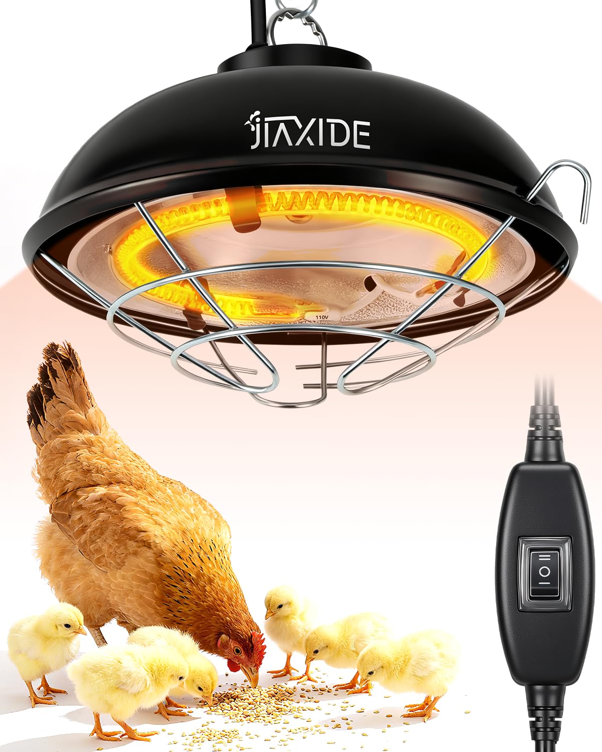 Photo 1 of 350W Dual-Mode Heat Lamp for Chickens - Long-Lasting Brooder Heater Bulb,Chick Heater with 7.87ft Cord for Chicks, Poultry & Ducklings