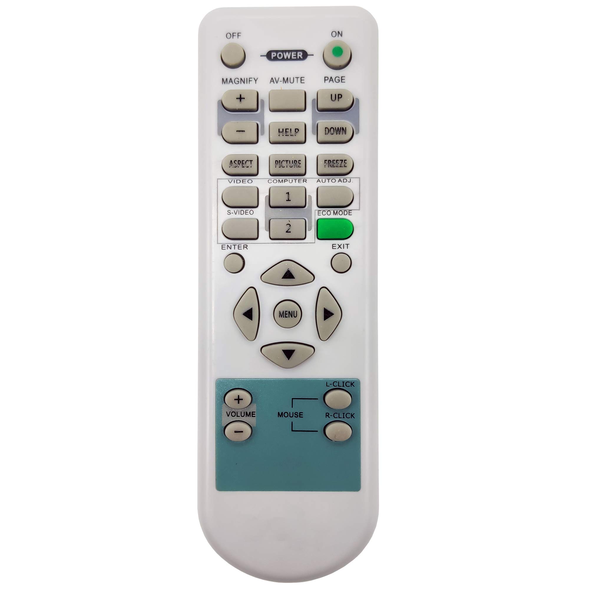 Leankle Remote Controller RD-445E for NEC Projectors NP41, NP52, NP61, NP62, NP300, NP305, NP310, NP400, NP410, NP500, NP510, NP600, NP610, VT48, VT49, VT490, VT580, VT59, VT590, VT595, VT695, VT700