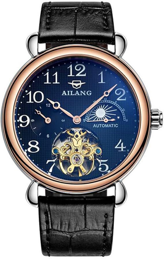 Amazon メンズ時計bestホテルの高級ブランド16 Ailangメンズスポーツ時計tourbillon自動レザー腕時計relogio Masculino メンズ腕時計 腕時計 通販