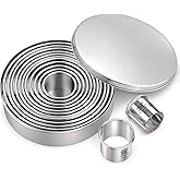 11 Pieces Round Biscuit Cookie Cutters Set(1.3/2/3/4/4.4 Inch), Professional Stainless Steel Pastry Cutter Biscuit Cutters fo
