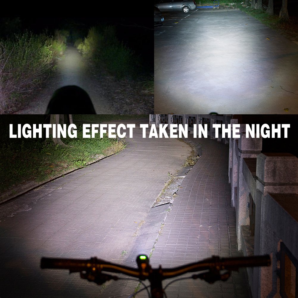 SpoLite Bicycle Lights, Powerful Lumens Bike Light,USB Rechargeable Bicycle Light,Waterproof Mountain Bike Light & Dirt Bike Lights, Safety Lights for Kids Men Women Road Bike FlashlightBC11-01