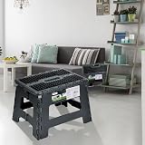 Rainberg Folding Step Stool 9 Inch 250 lbs Capacity Carry Handle Black view 8