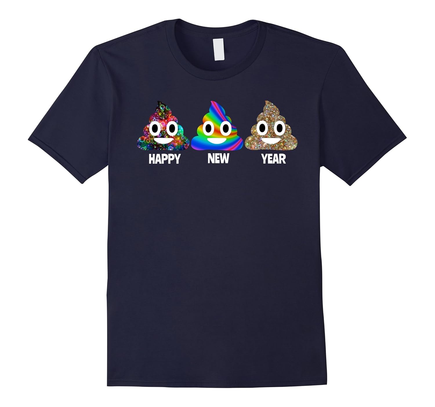 New Year Shirt Happy New Year Poop Emoji Shirt Funny-ANZ