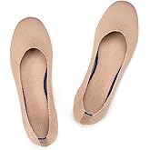 Frank Mully Women’s Ballet Flat Shoes Knit Dress Shoes Round Toe Slip On Ballerina Flats for Woman Low Wedge Comfort Soft