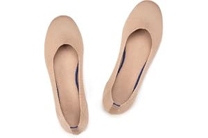Frank Mully Women’s Ballet Flat Shoes Knit Dress Shoes Round Toe Slip On Ballerina Flats for Woman Low Wedge Comfort Soft