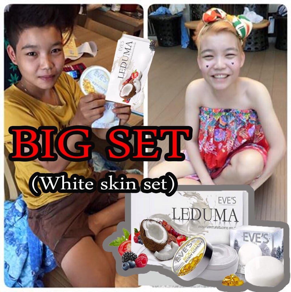 Skin Care Face and body Eve's LEDUMA Zinc Acne Coconut & Multi Vitamins Glutathione & Booster Body Whitening Lotion & Snow cream white soap