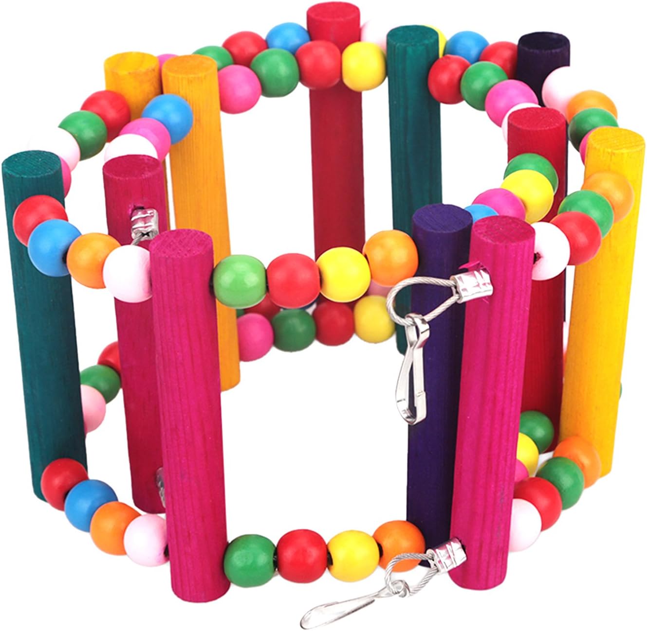 Bird Parrot Toys Ladders Swing Chewing Toys Hanging Pet Bird Cage Accessories Hammock Swing Toy for Small Parakeets Cockatiels, Lovebirds, Conures, Macaws, Lovebirds, Finches (12 Ladders) : Pet Supplies