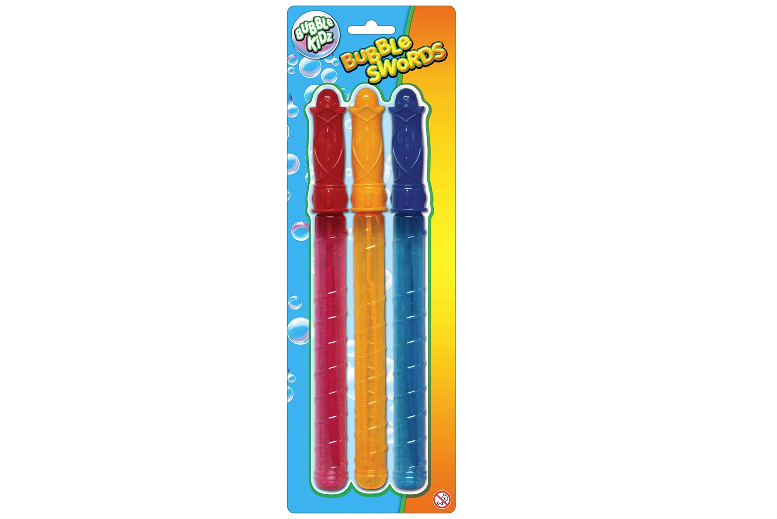 Bubblekidz Bubble Swords - 3 Pack Refillable Bubble Wands, 27cm (10.6"), Kid's Unisex Bubble Maker for Children's Birthday